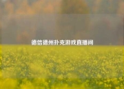 德信德州扑克游戏直播间